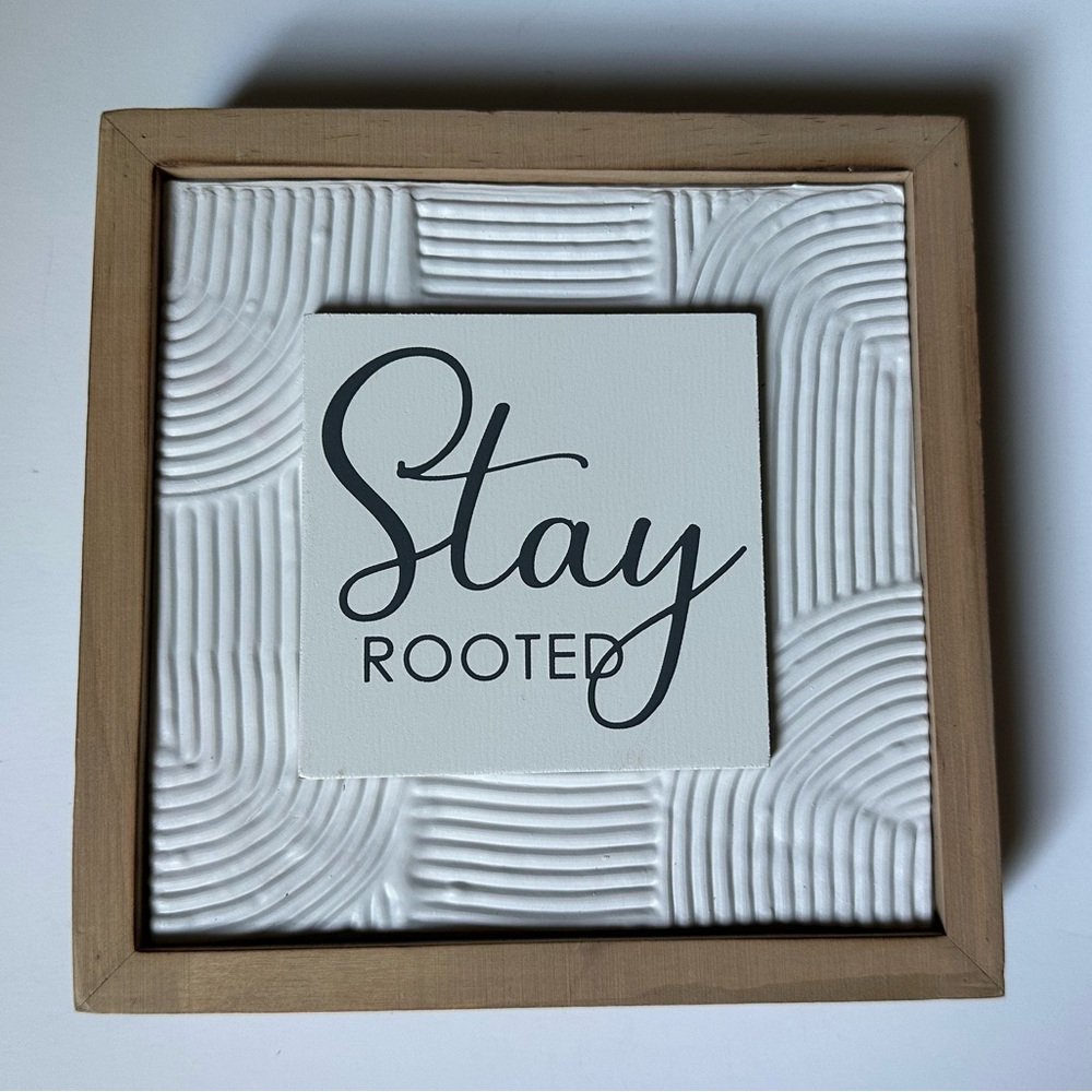 Brand NEW Minimalistic Modern Stay Rooted Inspirational Wall Art Decor